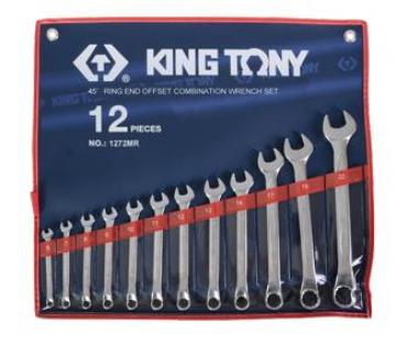 Bộ cờ lê vòng miệng nghiêng 45° 12 chi tiết Kingtony 1272MR