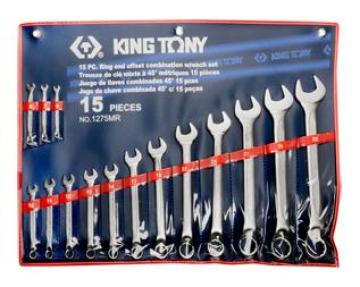 Bộ cờ lê vòng miệng nghiêng 45° 12 chi tiết Kingtony 1275MR