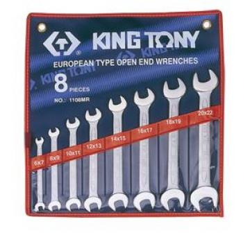 Bộ cờ lê 2 đầu miệng 8 chi tiết hệ inch Kingtony 1108SR