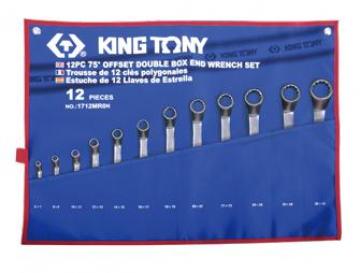 Bộ cờ lê hai đầu vòng 12 chi tiết hệ mét Kingtony 1712MRN