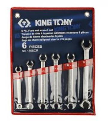 Bộ hai đầu miệng 6 cái hệ mét & hệ inch Kingtony 1306CR