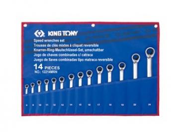 Bộ cờ lê vòng miệng tự động 14 chi tiết Kingtony 12214MRN