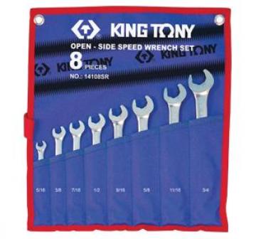 Bộ cờ lê vòng và miệng lục giác hệ inch Kingtony 14108SRN