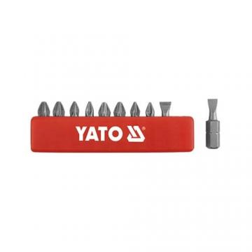 BỘ MŨI VÍT (+)(-) - LỤC GIÁC 1/4'' YATO 10 CHI TIẾT YT-0482